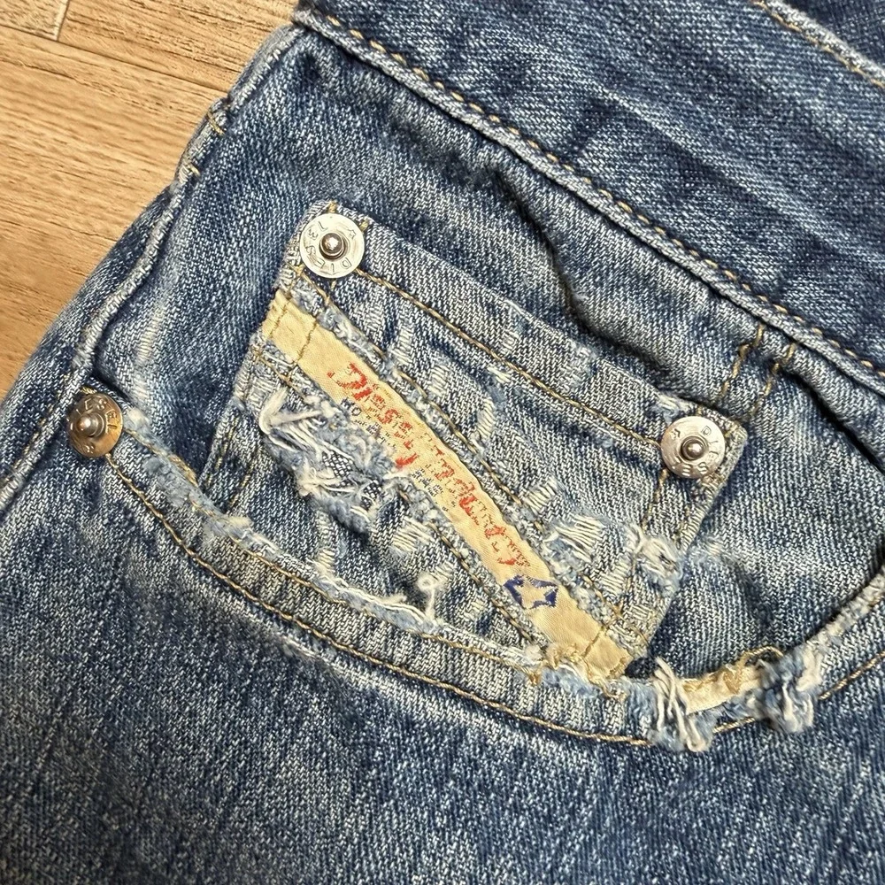 Vintage Diesel Fellow Jeans Men 30x30 Blue Straight Leg Distressed Italy (Tag33)